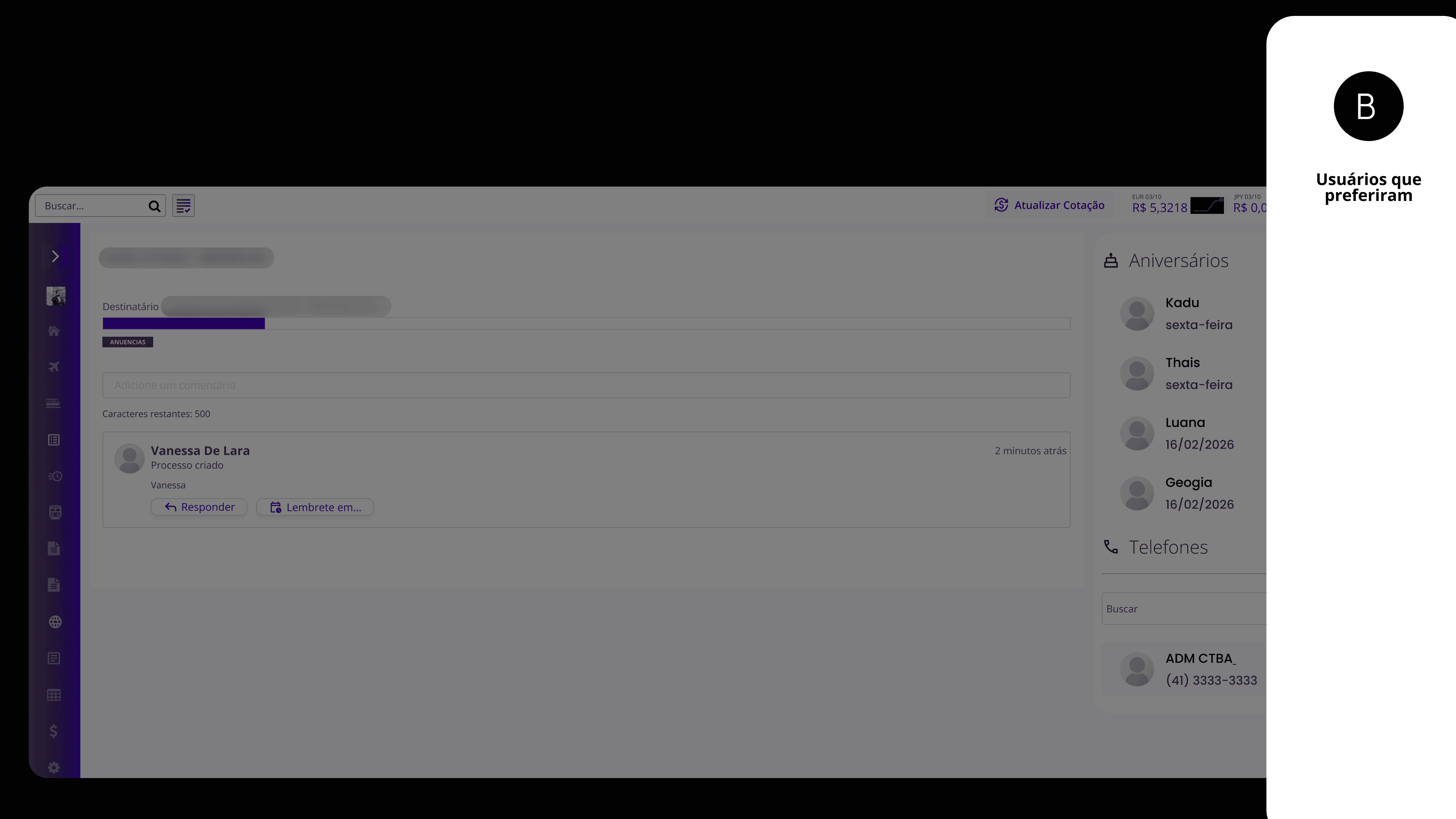 Teste A/B — desenvolvimento 15